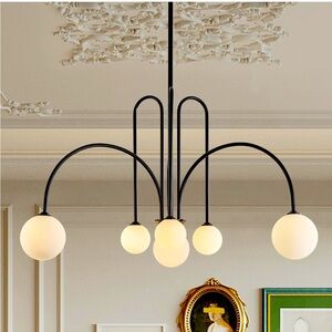 Modern Black Chandelier- NEW IN BOX